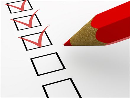 Checklist red pencil